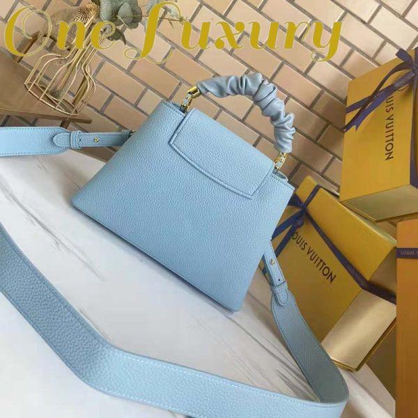 Replica Louis Vuitton LV Women Capucines BB Handbag Dusk Blue Taurillon Calfskin 4