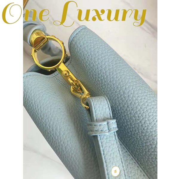 Replica Louis Vuitton LV Women Capucines BB Handbag Dusk Blue Taurillon Calfskin 10