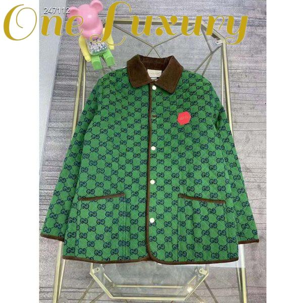 Replica Gucci Men Gucci 100 Quilted GG Jacket Green Blue Quilted GG Canvas 3