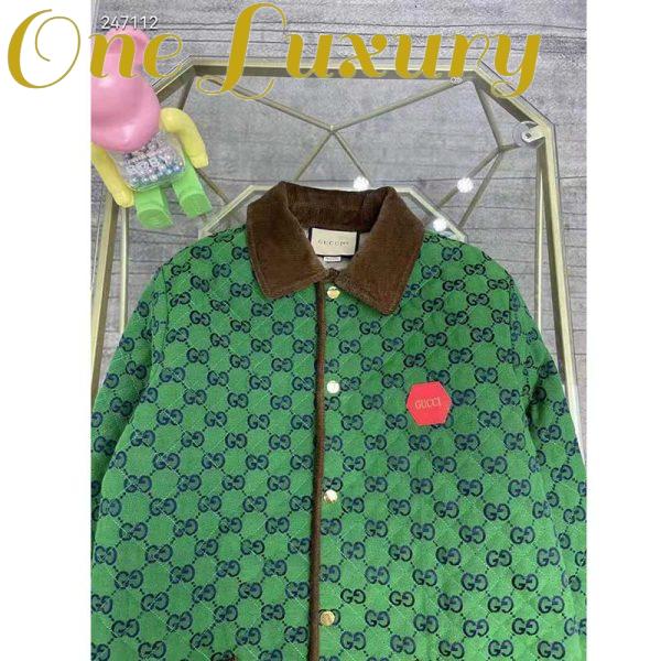 Replica Gucci Men Gucci 100 Quilted GG Jacket Green Blue Quilted GG Canvas 5