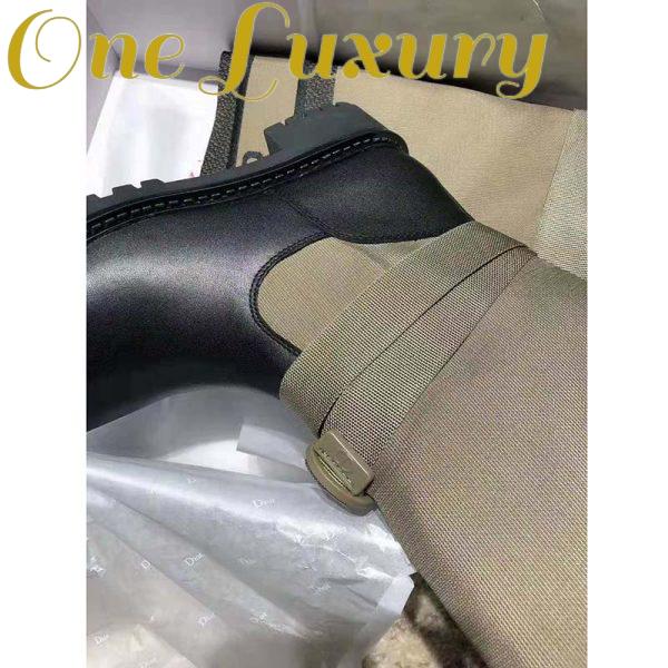 Replica Dior Women D-Major Boot Taupe and Black Technical Fabric and Calfskin 7