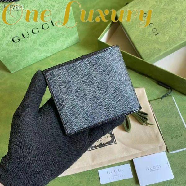 Replica Gucci GG Unisex Wallet Interlocking G Black GG Supreme Canvas 4