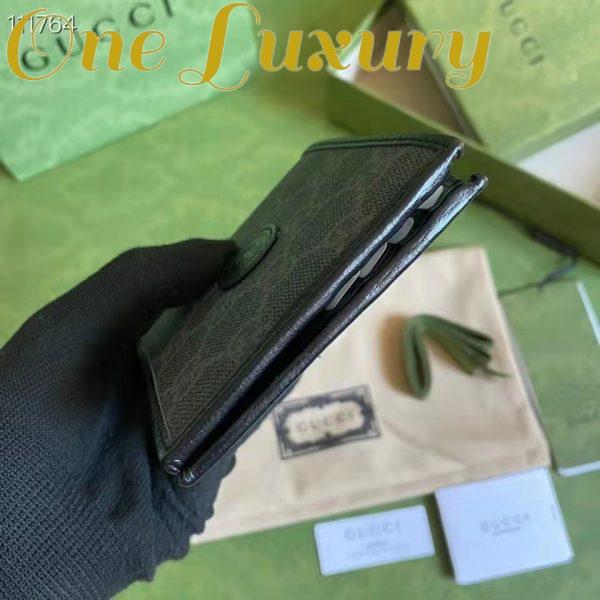 Replica Gucci GG Unisex Wallet Interlocking G Black GG Supreme Canvas 11