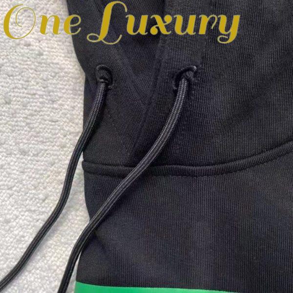 Replica Gucci Men Interlocking G Print Sweatshirt Washed Black Light Felted Cotton Jersey 10