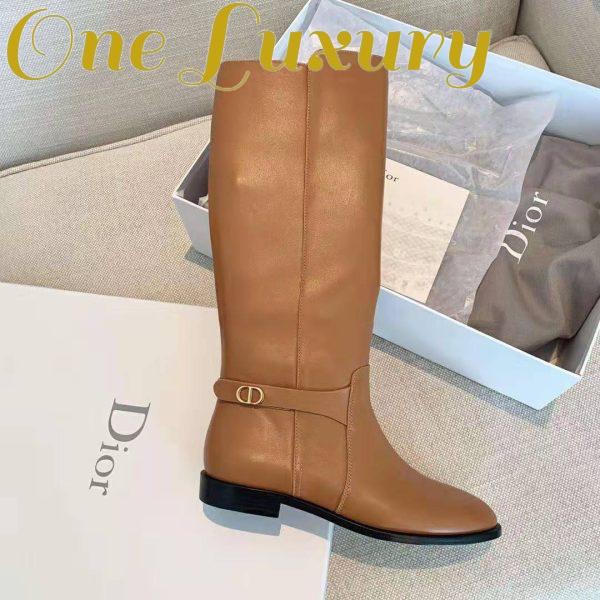 Replica Dior Women Dior Empreinte Boot ‘CD’ Signature Ochre Soft Calfskin 6