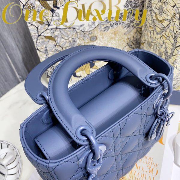Replica Dior Women Small Lady Dior My Abcdior Bag Royal Blue Cannage Lambskin 5