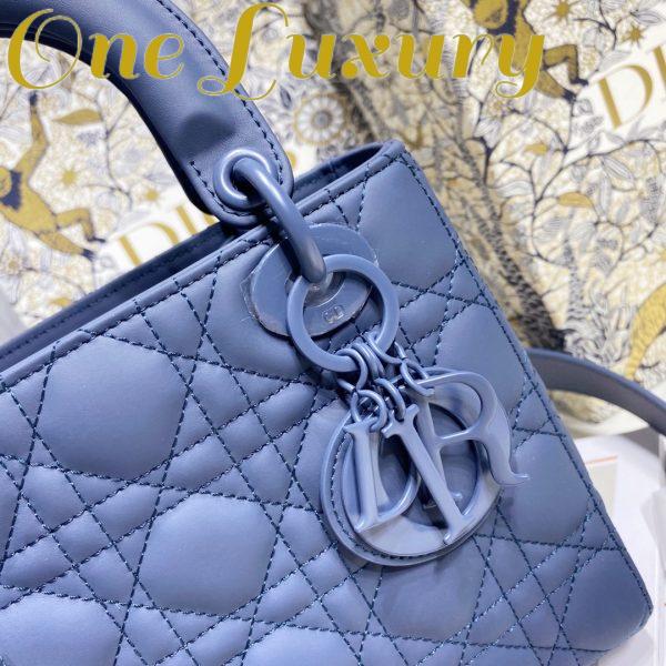 Replica Dior Women Small Lady Dior My Abcdior Bag Royal Blue Cannage Lambskin 6