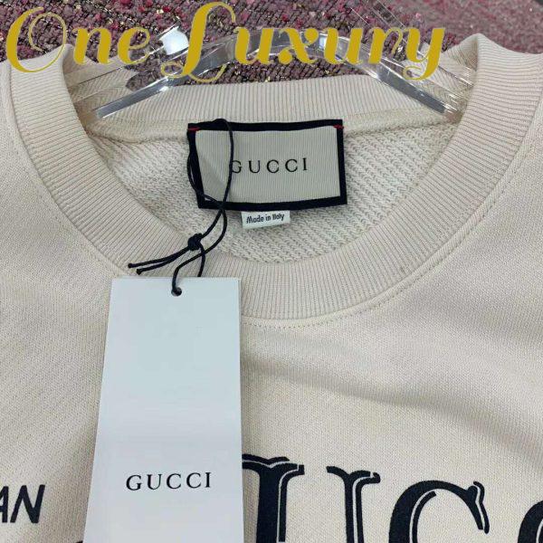 Replica Gucci Women Gucci ‘Mad Cookies’ Print Sweatshirt Cotton Jersey Crewneck-White 10