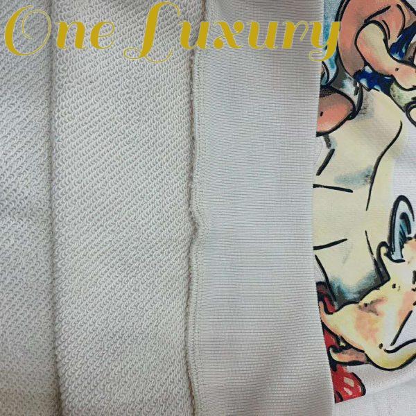 Replica Gucci Women Gucci ‘Mad Cookies’ Print Sweatshirt Cotton Jersey Crewneck-White 12