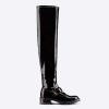 Replica Dior Women Shoes CD Naughtily-D Boot Black Transparent Mesh Suede Embroidered Roses 19