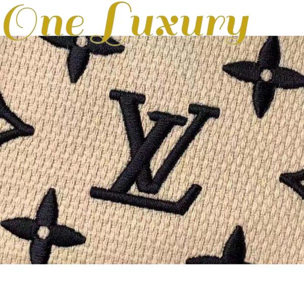 Replica Louis Vuitton Unisex Mini Pochette Accessoires Black Lotus Cotton Cowhide Zip Closure 9