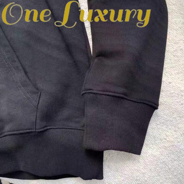 Replica Gucci Women Interlocking G Print Sweatshirt Washed Black Light Felted Cotton Jersey 8