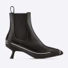 Replica Dior Women Shoes D-Motion Heeled Boot Black Stretch Lambskin Rubber 13