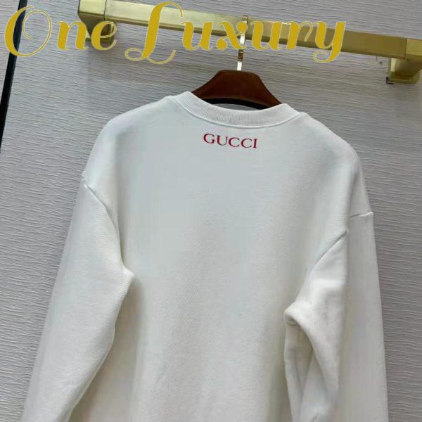 Replica Gucci Women Doraemon x Gucci Cotton Sweatshirt Crewneck Oversized Fit-White 8
