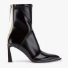 Replica Fendi Women Glossy Red Neoprene Ankle Boots FFrame Pointed-Toe 10