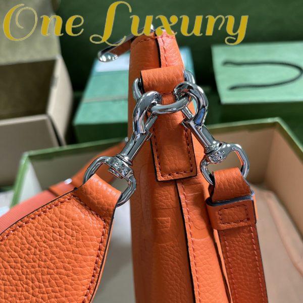 Replica Gucci Unisex Jumbo GG Medium Messenger Bag Orange Leather Zip Closure 9