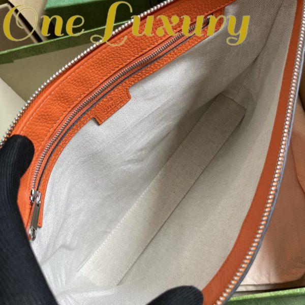 Replica Gucci Unisex Jumbo GG Medium Messenger Bag Orange Leather Zip Closure 10