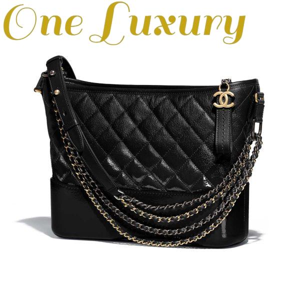 Replica Chanel Gabrielle Hobo Medium Bag in Goatskin with Gold Silver-Tone Metal 3