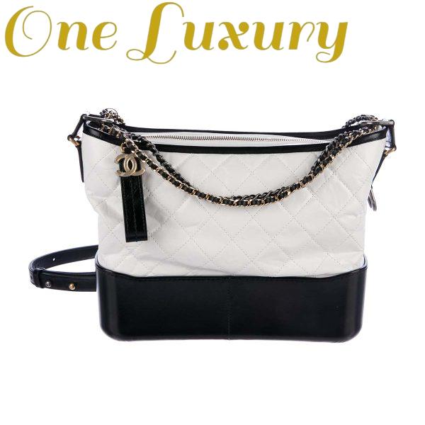Replica Chanel Gabrielle Hobo Medium Bag in Goatskin with Gold Silver-Tone Metal 4