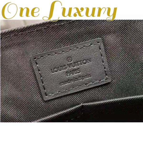 Replica Louis Vuitton LV Unisex Aerogram Messenger Black Grained Calf Cowhide Leather 10