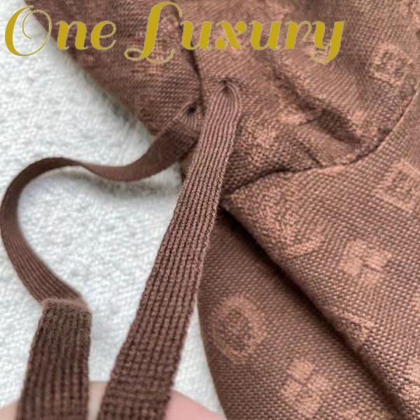 Replica Louis Vuitton LV Women Monogram Hoodie Wool Polyester Brown Slightly Loose Fit 11