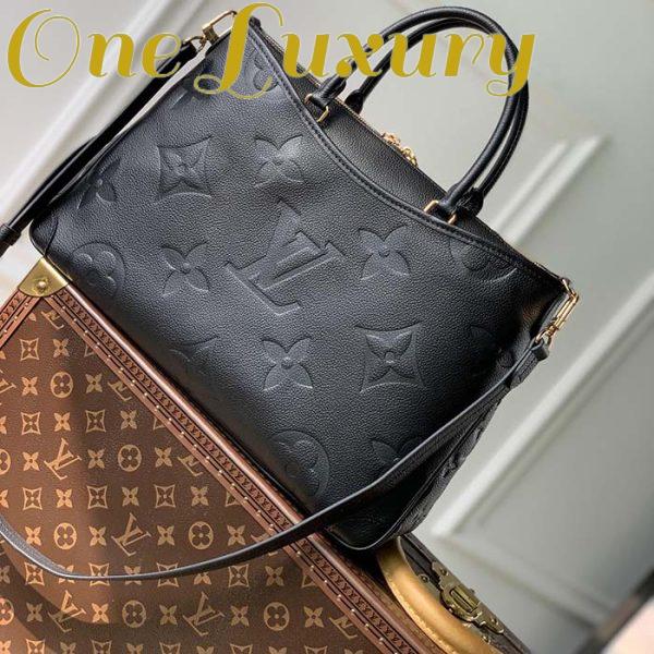 Replica Louis Vuitton Unisex Trianon MM Black Embossed Grained Cowhide Leather 4