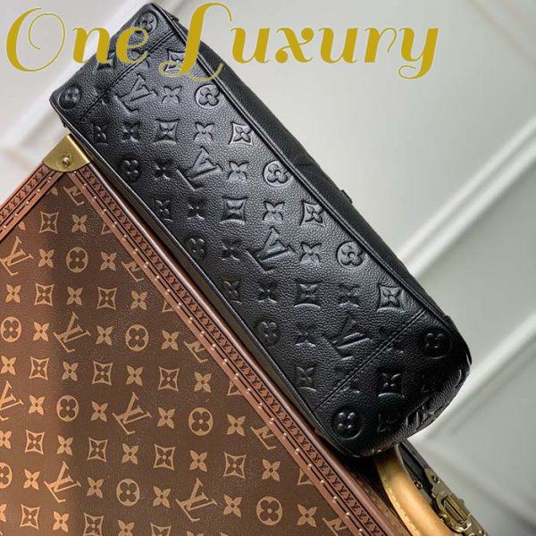 Replica Louis Vuitton Unisex Trianon MM Black Embossed Grained Cowhide Leather 6