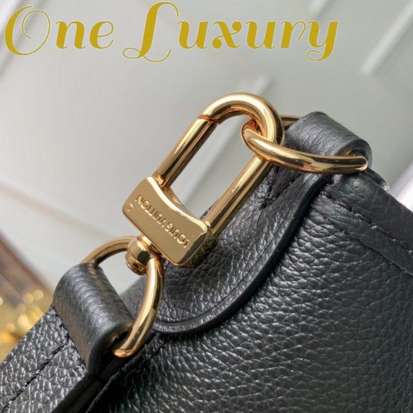 Replica Louis Vuitton Unisex Trianon MM Black Embossed Grained Cowhide Leather 11