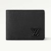 Replica Louis Vuitton Unisex Multiple Wallet Black Taiga Cowhide Leather 13