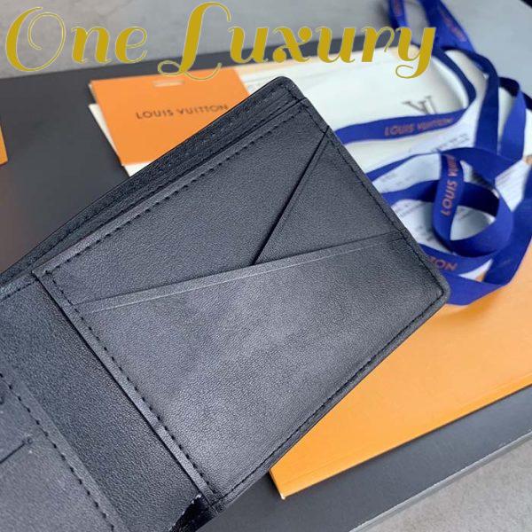 Replica Louis Vuitton Unisex Multiple Wallet Black Taiga Cowhide Leather 8
