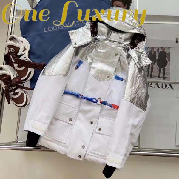 Replica Louis Vuitton Men LV Electric Accent Ski Jacket Optical White Regular Fit 3
