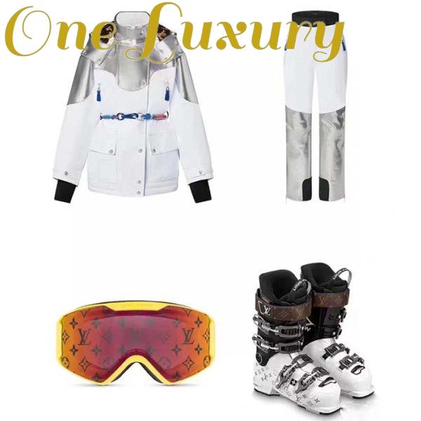 Replica Louis Vuitton Men LV Electric Accent Ski Jacket Optical White Regular Fit 11