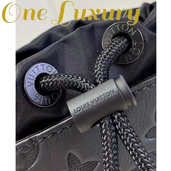 Replica Louis Vuitton Unisex Noe Sling Black Calf Leather Textile Lining Drawstring Closure 10