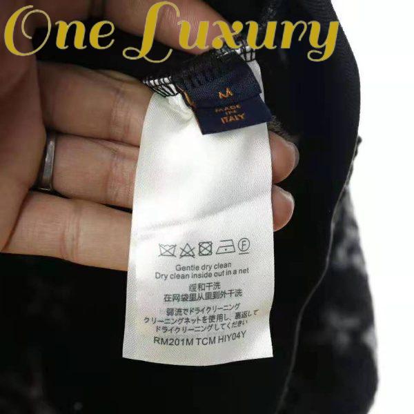 Replica Louis Vuitton Men Monogram Jacquard Fleece Zip-Through Jacket Polyester Black Slightly Loose Fit 11