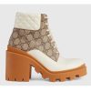 Replica Gucci GG Women’s Boot with Interlocking G Black Chevron Matelassè Leather 14
