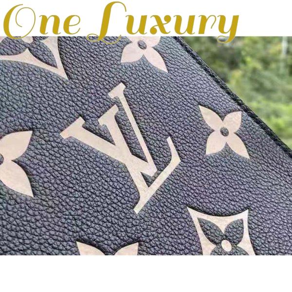 Replica Louis Vuitton Unisex Petit Sac Plat Black Beige Monogram Empreinte Embossed Supple Grained Cowhide 9
