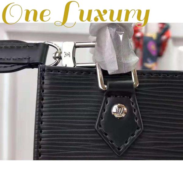 Replica Louis Vuitton Unisex Petit Sac Plat Black Epi Cowhide Leather 7