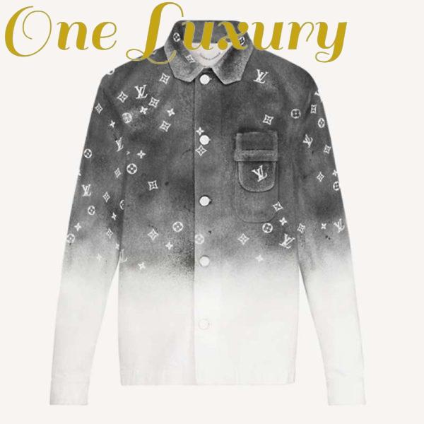 Replica Louis Vuitton Women LV Workwear Shirt Cotton Grey Loose Fit