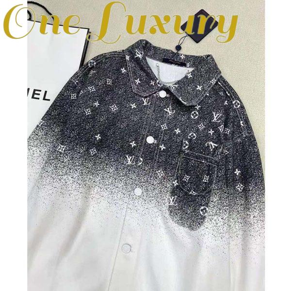 Replica Louis Vuitton Women LV Workwear Shirt Cotton Grey Loose Fit 5