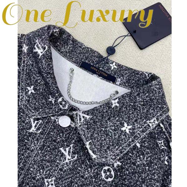 Replica Louis Vuitton Women LV Workwear Shirt Cotton Grey Loose Fit 7