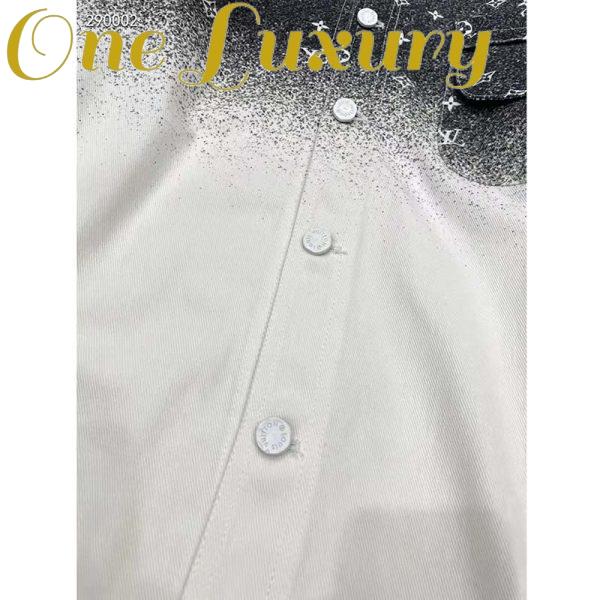 Replica Louis Vuitton Women LV Workwear Shirt Cotton Grey Loose Fit 9