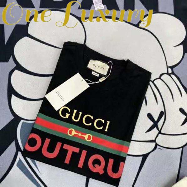 Replica Gucci GG Men’s Gucci Boutique Print Oversize T-Shirt-Black 4