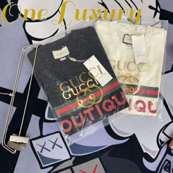Replica Gucci GG Men’s Gucci Boutique Print Oversize T-Shirt-Black 6