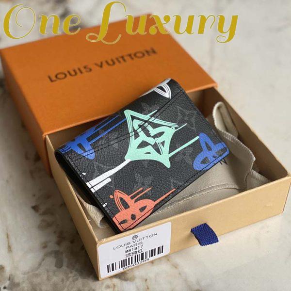 Replica Louis Vuitton Unisex Pocket Organizer LV Graffiti Orange Coated Canvas Cowhide Leather 6