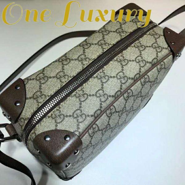 Replica Gucci Unisex GG Shoulder Bag Leather Details GG Supreme Canvas 7
