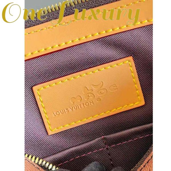 Replica Louis Vuitton Unisex Sac Plat Messenger Bag Monogram Stripes Brown Coated Canvas Cowhide 10