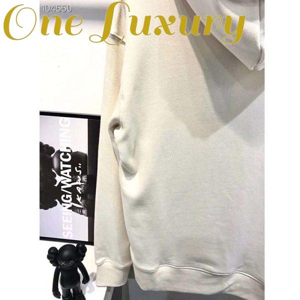 Replica Gucci Women Sexiness Print Sweatshirt Washed Off-White Light Felted Cotton Jersey 11