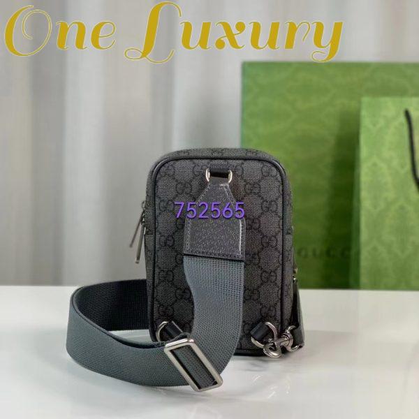 Replica Gucci Unisex Ophidia GG Mini Bag Grey Black GG Supreme Canvas Double G 5