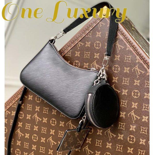 Replica Louis Vuitton Women LV Marellini Handbag Black Epi Grained Cowhide Leather 4