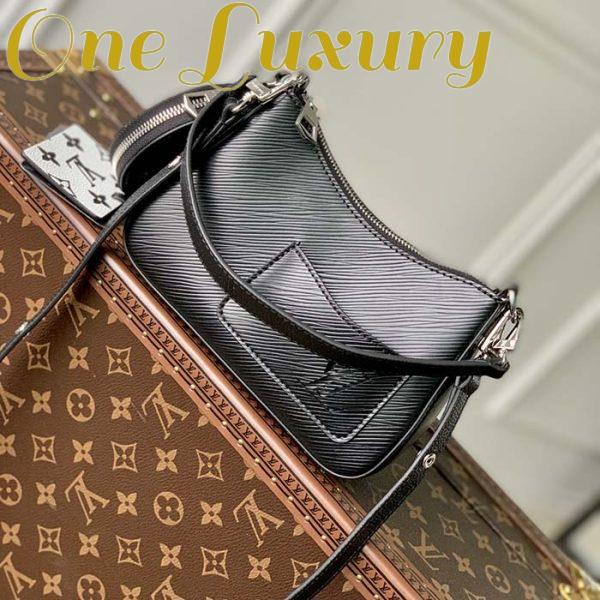 Replica Louis Vuitton Women LV Marellini Handbag Black Epi Grained Cowhide Leather 5
